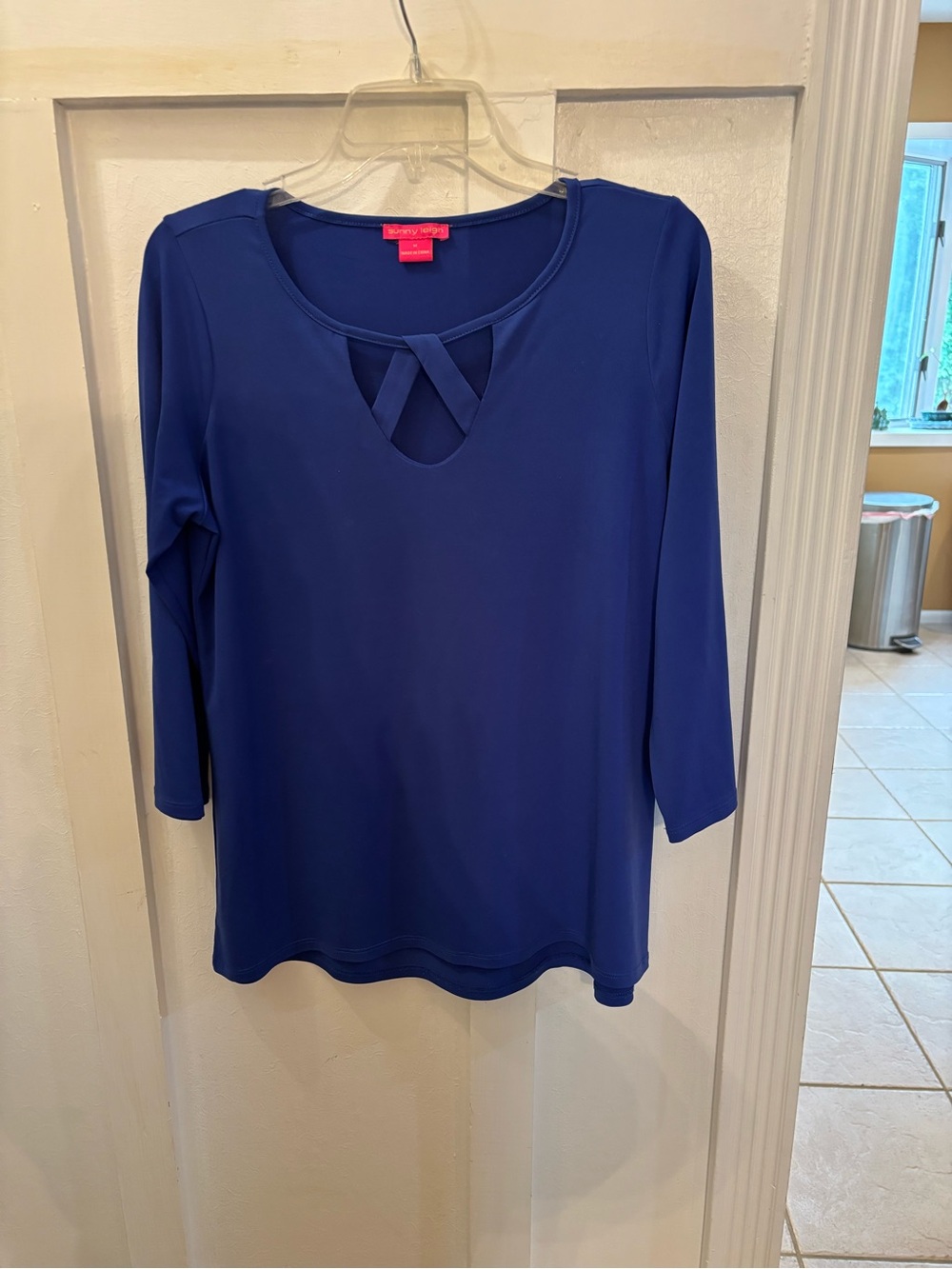 Sunny Leigh Blue 3/4 Sleeve Top